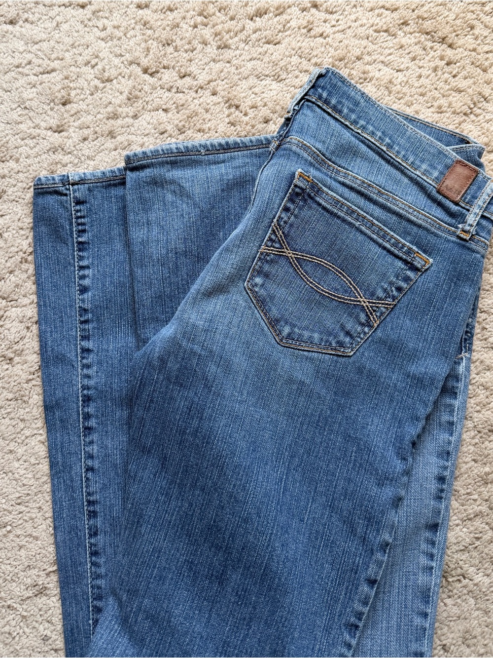 Vintage Abercrombie & Fitch Y2K 90s Emma Low Rise Bootcut Jeans Size 6 6S Boot - Picture 2 of 8
